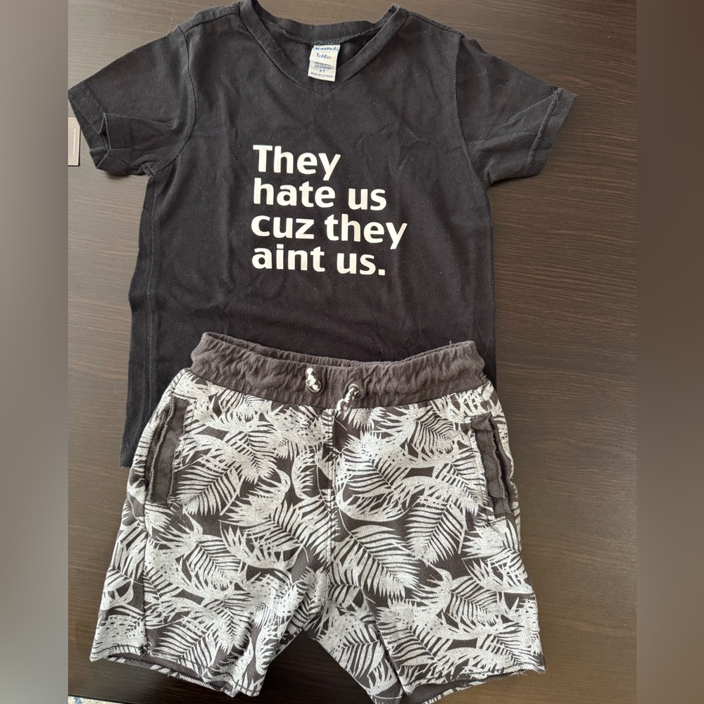 Zara Black and Gray Kids Matching Set